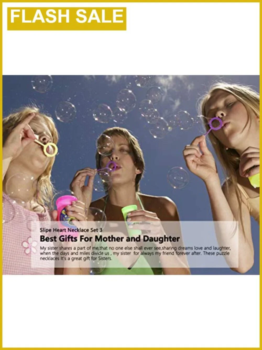 3 Piece Matching Necklaces Set Mom Daughter Sister BFF Stainless Steel